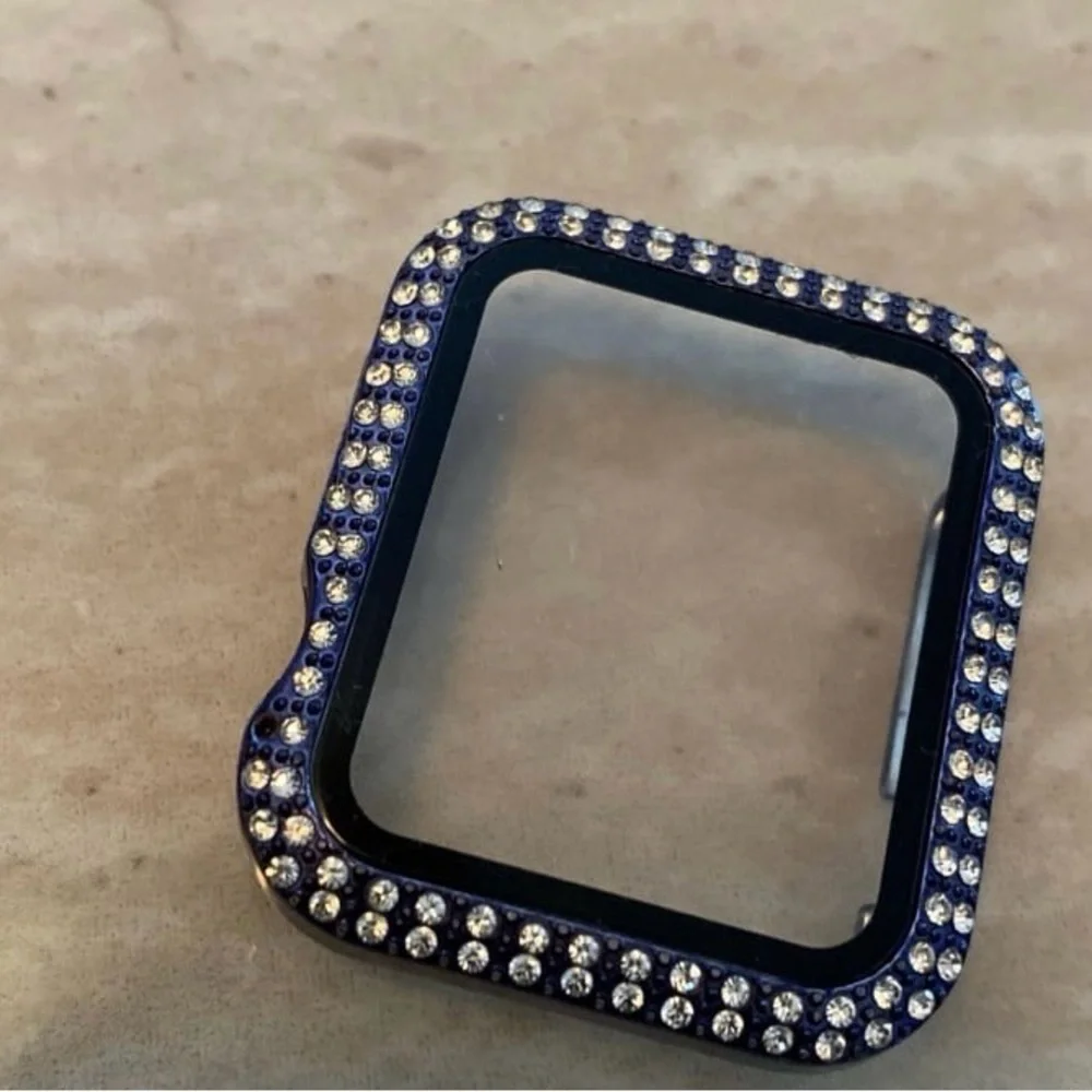 Dark blue Apple Watch case 38MM Crystal-Studded Smartwatch Case
